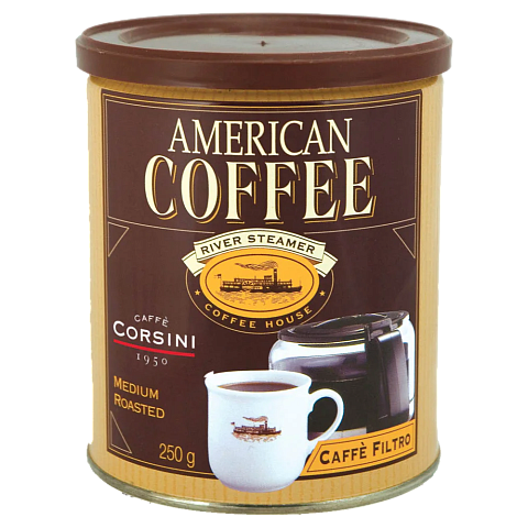 04778 Кофе По-Американски натуральный жареный молотый, в ж/б 250г